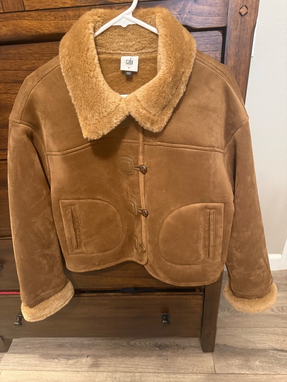 Cabi Faux Shearling Jacket in Chestnut